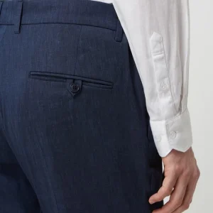 Drykorn Slim Fit Anzughose Aus Leinenmischung Modell ‘Care’ – Marineblau 11