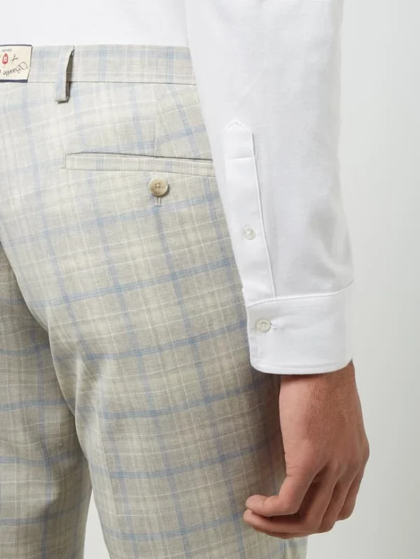 CG – Club Of Gents Slim Fit Anzughose Aus Schurwolle – ‘Savile Row’ – Hellgrau 4