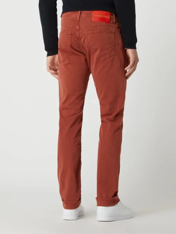 Jacob Cohen Straight Fit Hose Mit Stretch-Anteil – Rostrot 6