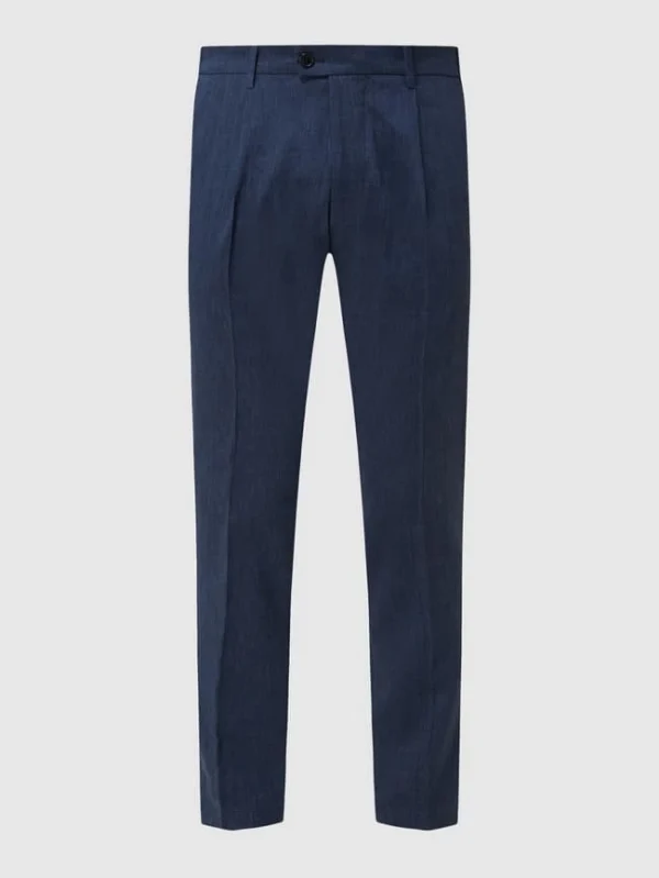 Drykorn Slim Fit Anzughose Aus Leinenmischung Modell ‘Care’ – Marineblau 3