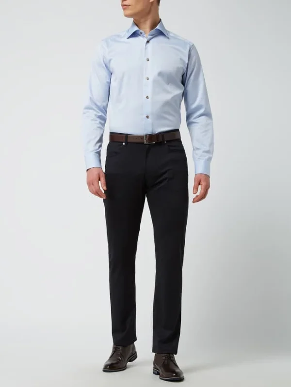 Christian Berg Men Hose In Schmaler Passform Mit Stretch-Anteil – Marineblau 1
