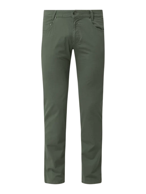 Bugatti Slim Fit Hose Mit Stretch-Anteil Modell ‘Savio’ – Olivgrün 3