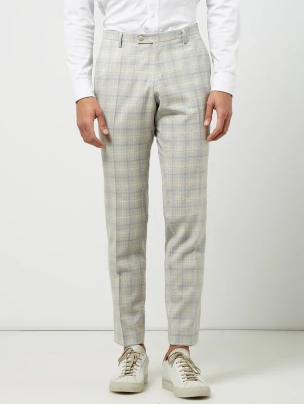 CG – Club Of Gents Slim Fit Anzughose Aus Schurwolle – ‘Savile Row’ – Hellgrau 5