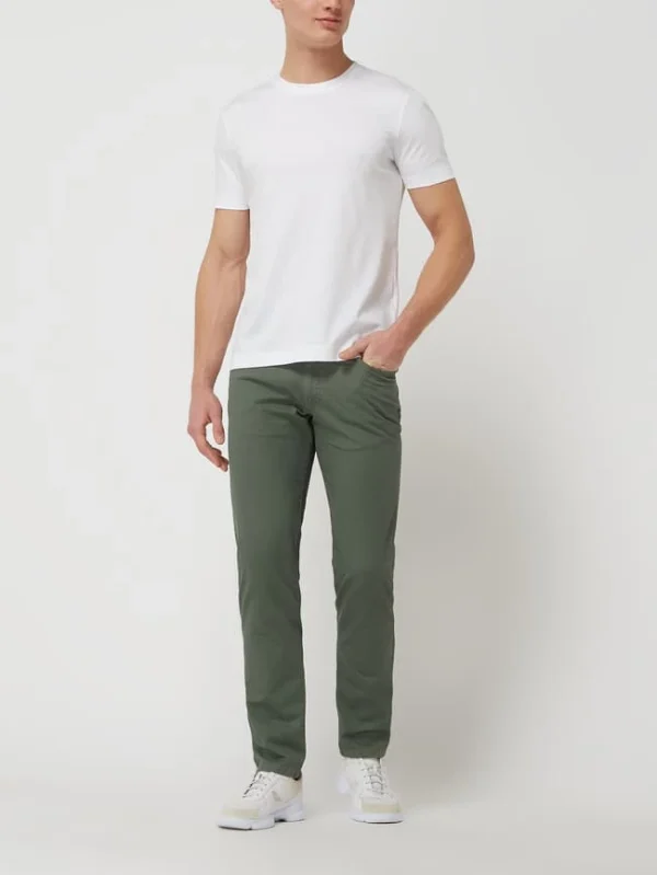 Bugatti Slim Fit Hose Mit Stretch-Anteil Modell ‘Savio’ – Olivgrün 1