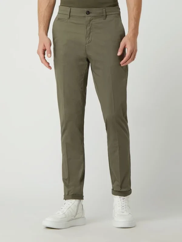 MOS MOSH Slim Fit Chino Mit Stretch-Anteil Modell ‘Jamie’ – Olivgrün 5