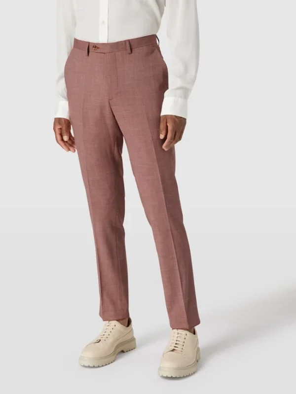 MCNEAL Slim Fit Anzughose In Melierter Optik – Hellrot 5