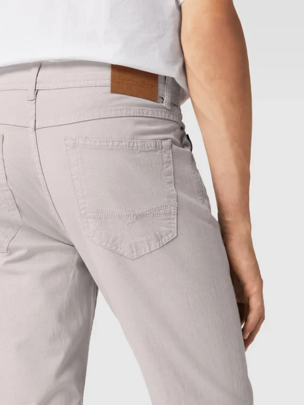 Christian Berg Men Hose Im 5-Pocket-Design – Hellbraun 4