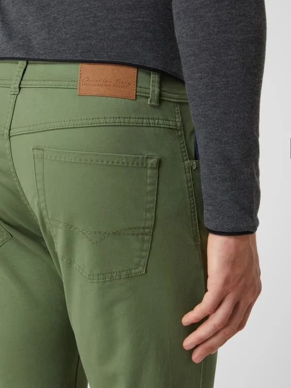 Christian Berg Men Chino Mit Stretch-Anteil – Apfelgrün 4