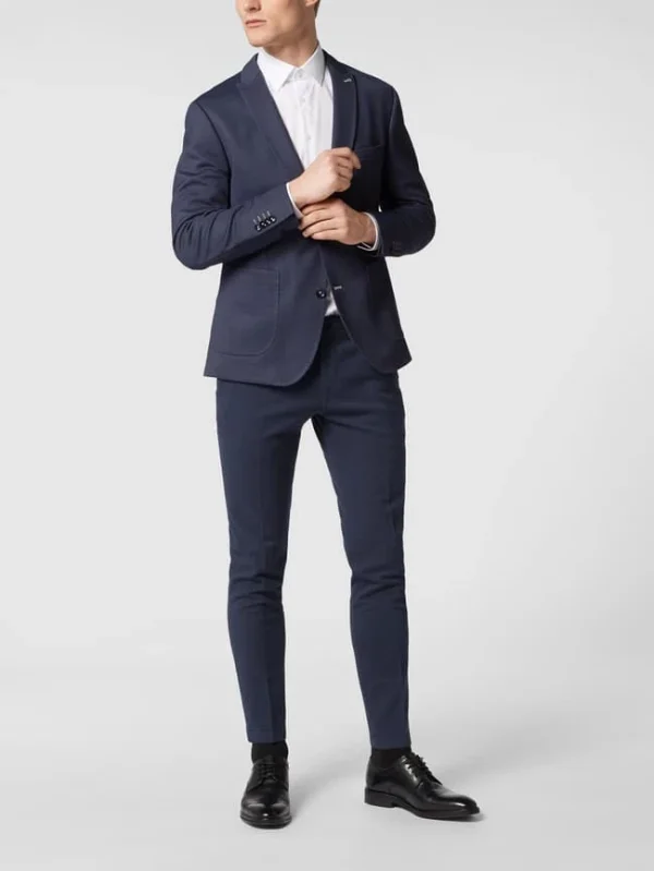 Cinque Slim Fit Stoffhose Mit Stretch-Anteil Modell ‘CiBrody’ – Dunkelblau Meliert 1