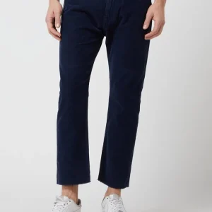 NO21 Cropped Cordhose Aus Baumwolle – Marineblau 13