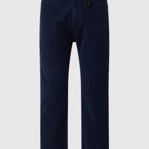 NO21 Cropped Cordhose Aus Baumwolle – Marineblau 9
