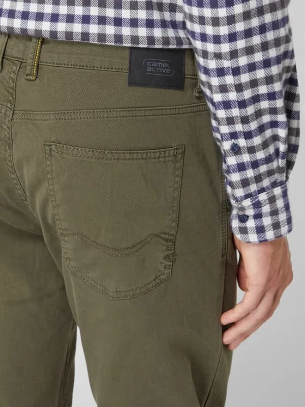 Camel Active Regular Fit Hose Mit Stretch-Anteil Modell ‘Houston’ – Olivgrün 4