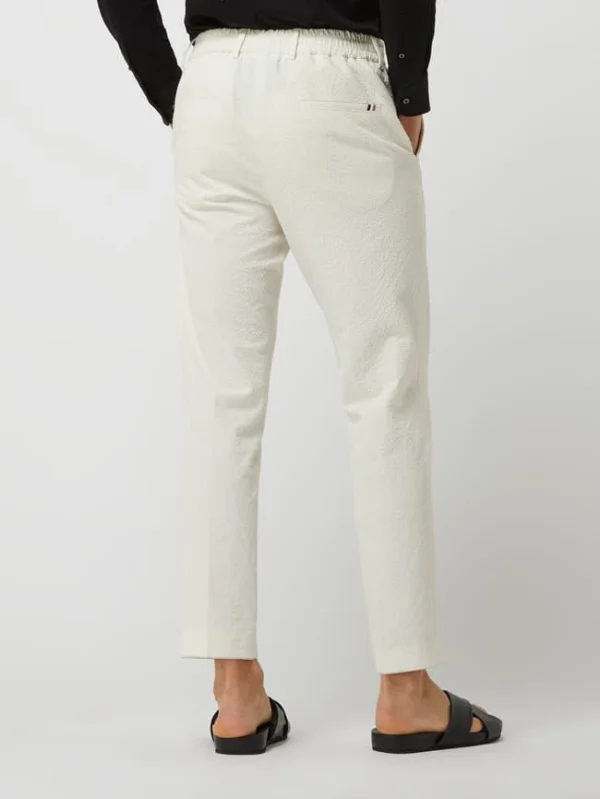 BOSS Slim Fit Jogpants Mit Strukturmuster – Offwhite 7