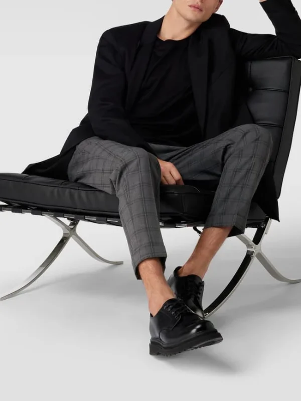 Mango Stoffhose Mit Tartan-Karos – Mittelgrau 1