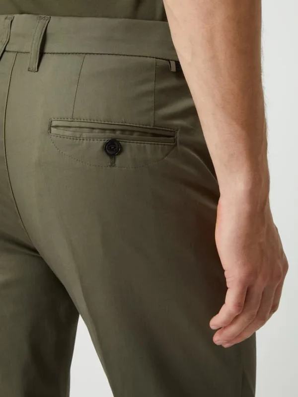 MOS MOSH Slim Fit Chino Mit Stretch-Anteil Modell ‘Jamie’ – Olivgrün 4