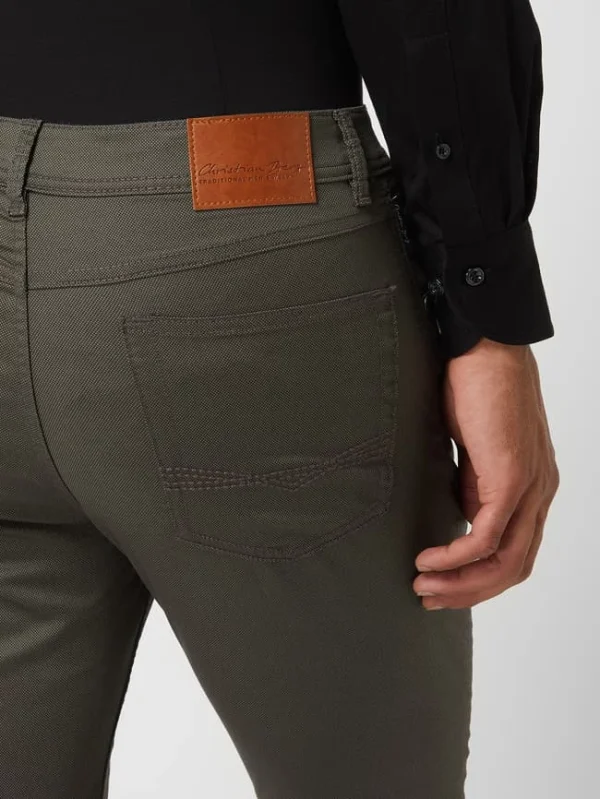 Christian Berg Men Regular Fit Hose Mit Stretch-Anteil – Olivgrün 4