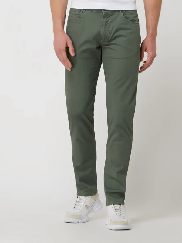 Bugatti Slim Fit Hose Mit Stretch-Anteil Modell ‘Savio’ – Olivgrün 5