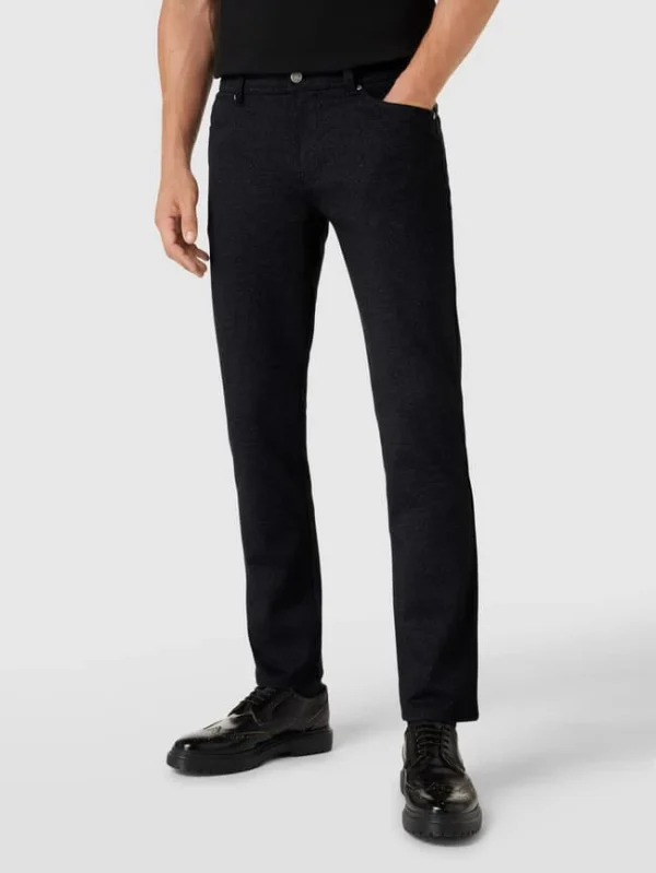 Christian Berg Men Hose Im 5-Pocket-Design – Marineblau 5